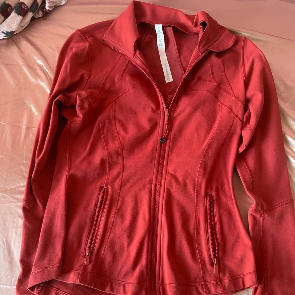 Red Orange lululemon define Jacket size 8